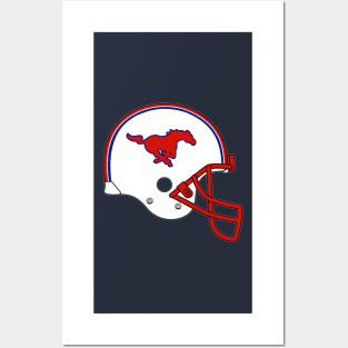 SMU Football Helmet Posters and Art